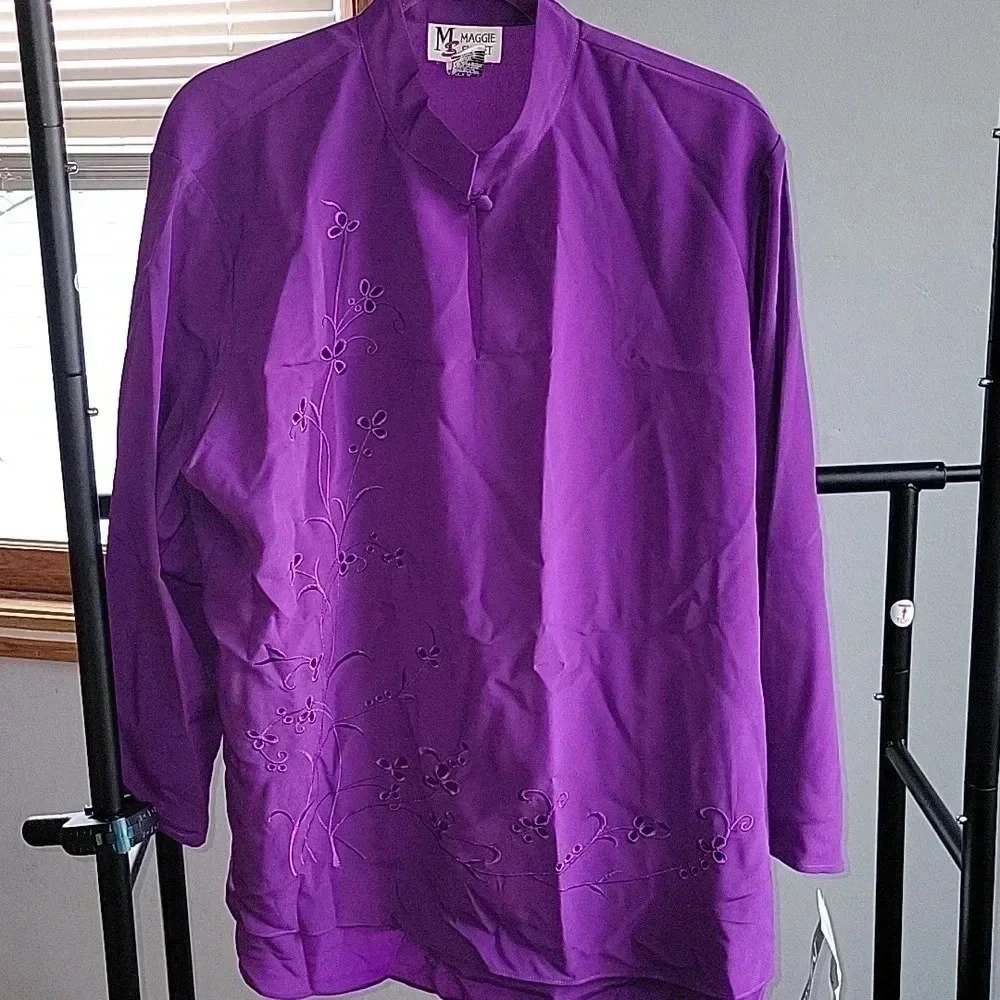 NWT Maggie Sweet Pure Stand-up Collar Top 1X Petite